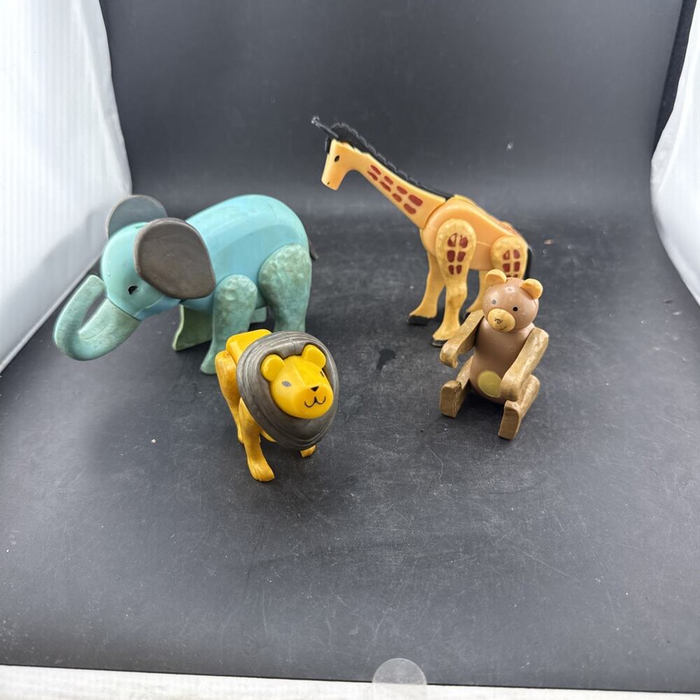 Vtg Fisher Price Little People Zoo Circus Animal Lot Elephant Giraffe Lion Bear